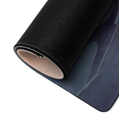 MV Agusta F3 Inspired Extended Gaming Desk Mat, Blue Triple-Exhaust Superbike Mousepad