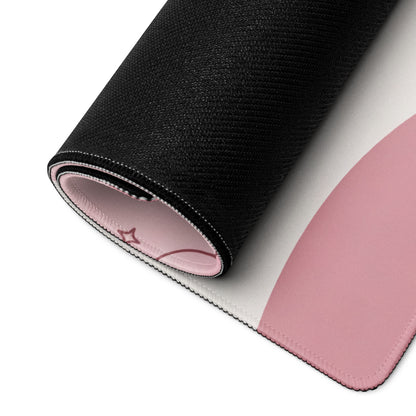 Pink Cute Cloud Hearts Gaming Mouse Pad