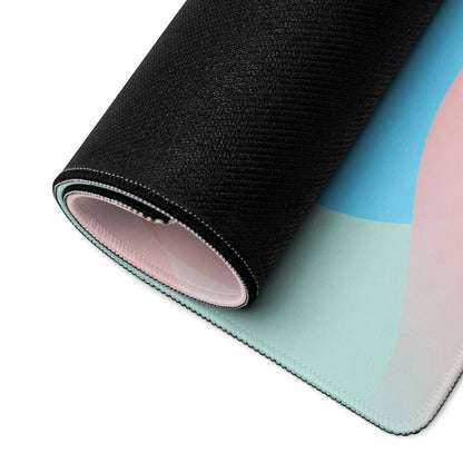 Pastel Cute Gaming Mouse Pad With Cloud Emoji Design