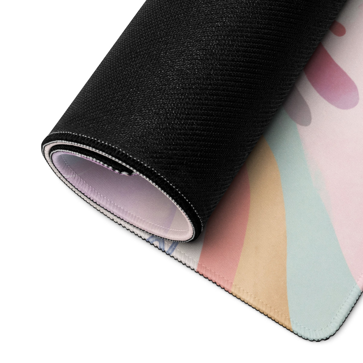 Pastel Kitty Cats Gaming Mouse Pad With Azure Pink Colors