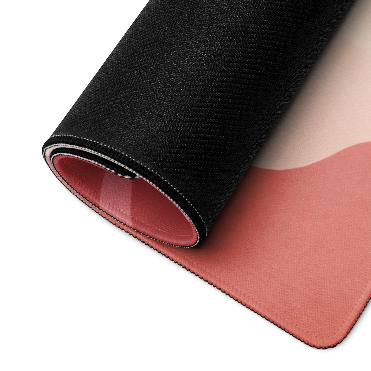 Cute Pink Gaming Mouse Pad With Mushrooms And Hearts