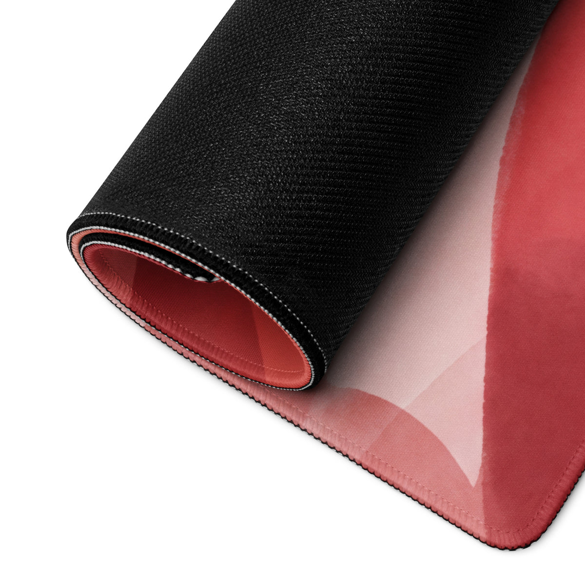 Cute Pink Gaming Mouse Pad With Hearts Design