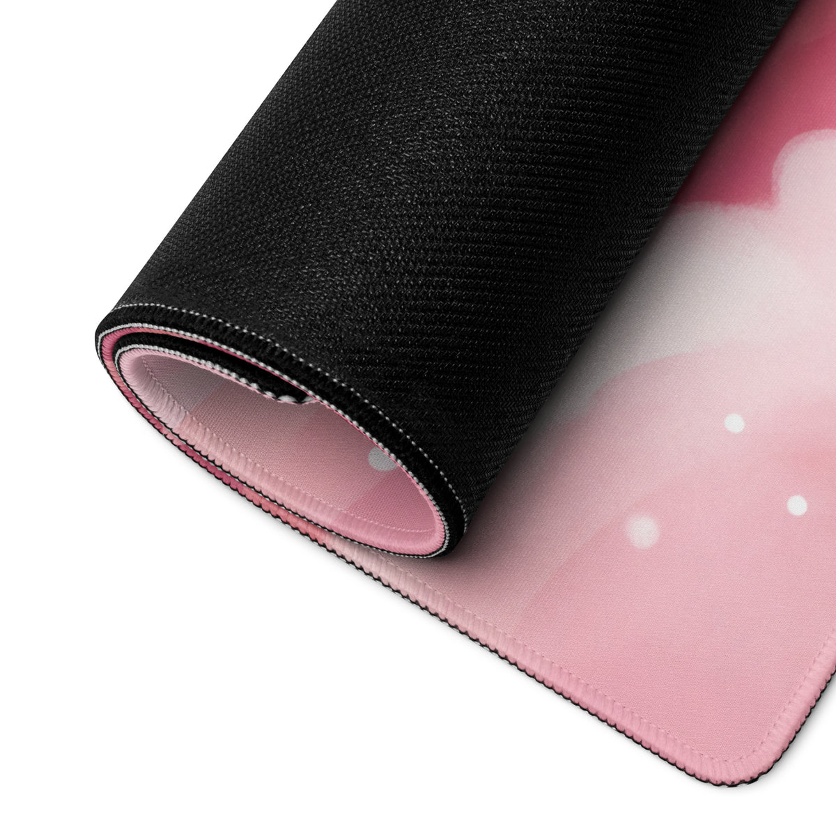 Pink Gaming Mouse Pad Cute Bunny Clouds
