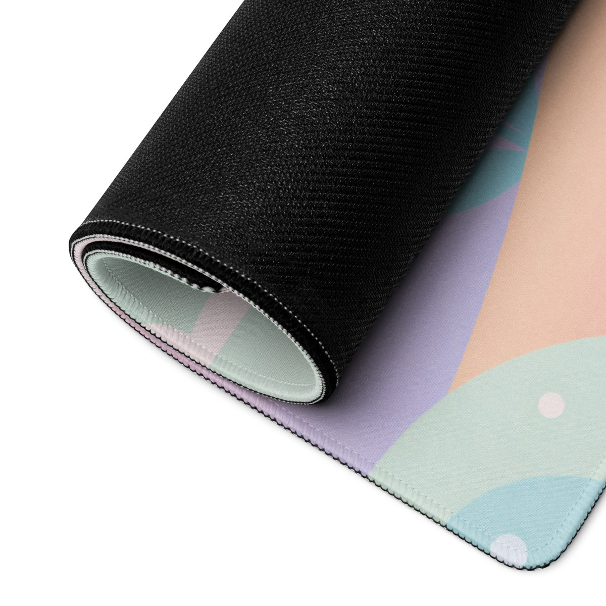 Pastel Girly Cute Cat And Cloud Mouse Pad