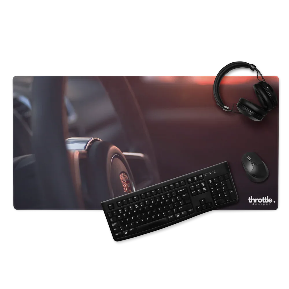 Porsche Steering Wheel Gaming Mouse Pad #001