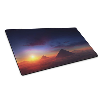Epic sunset pyramids mouse pad with non-slip backing
