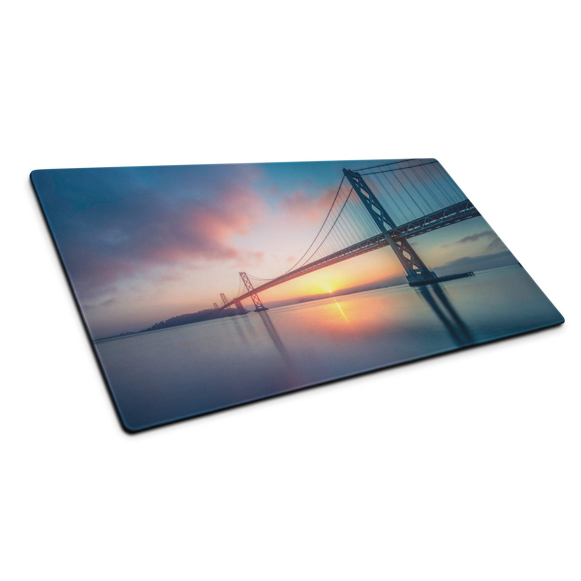 Golden Gate Bridge sunset rectangular glass cutting board