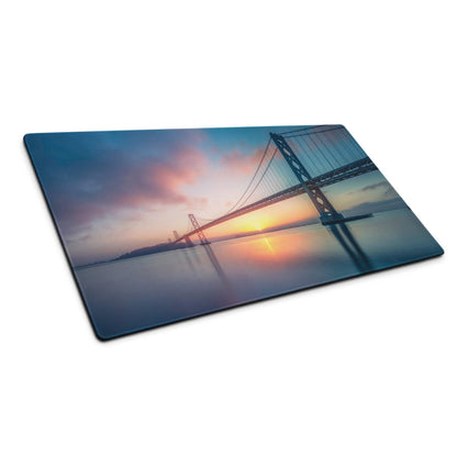 Golden Gate Bridge sunset rectangular glass cutting board