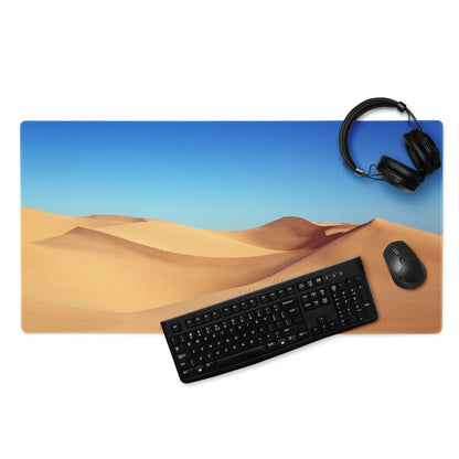 Desert Dunes Sunrise large gaming mouse pad with sand dunes design
