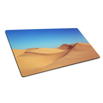 Desert Dunes Sunrise large non-slip desk mat with sand dunes design