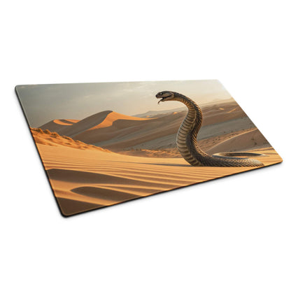 Epic Desert Cobra gaming mouse pad with golden sand dunes cobra design