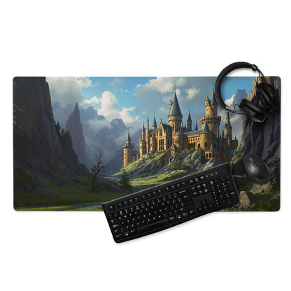 Hogwarts castle gaming mouse pad with large non-slip base