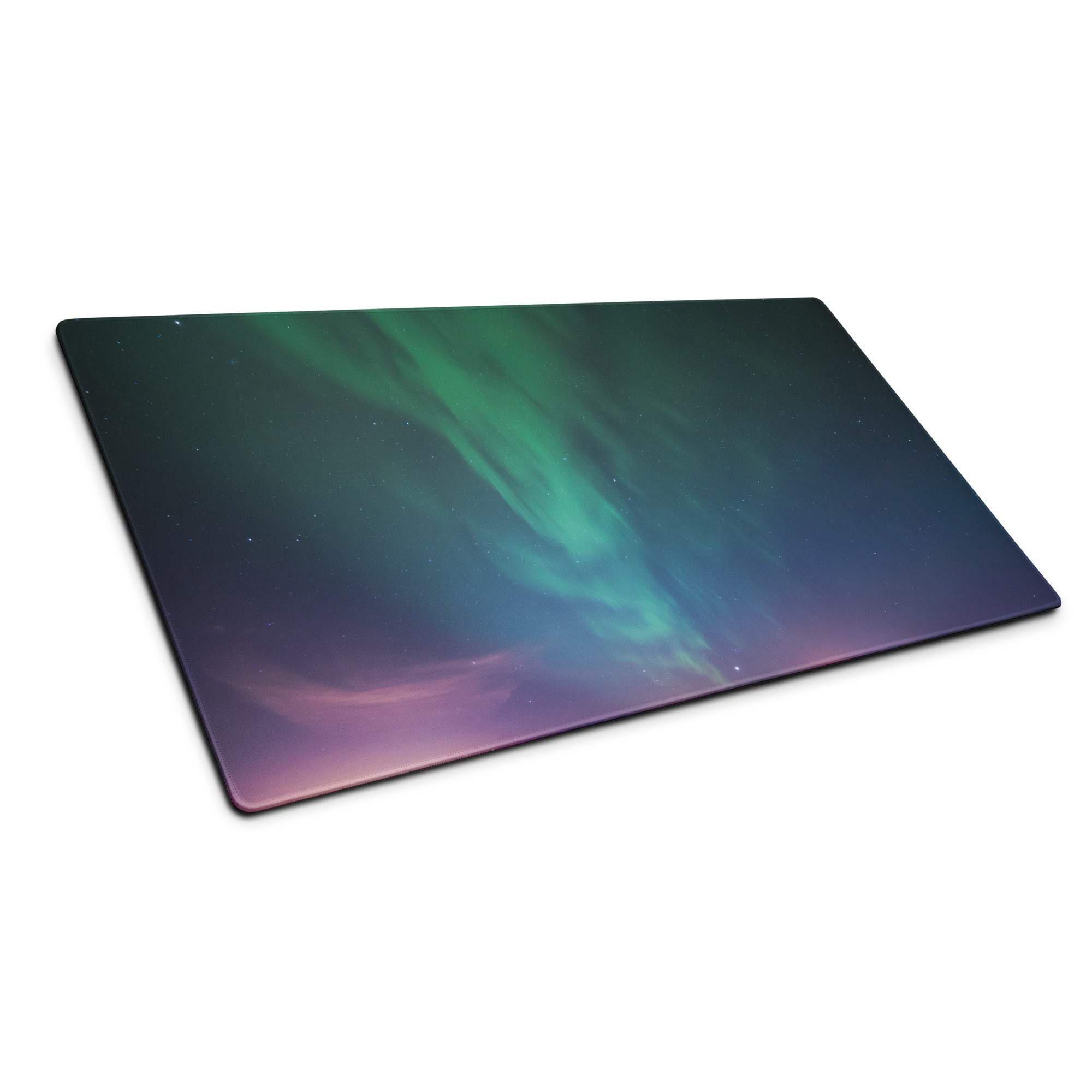 Aurora borealis rectangular cutting board in green purple blue