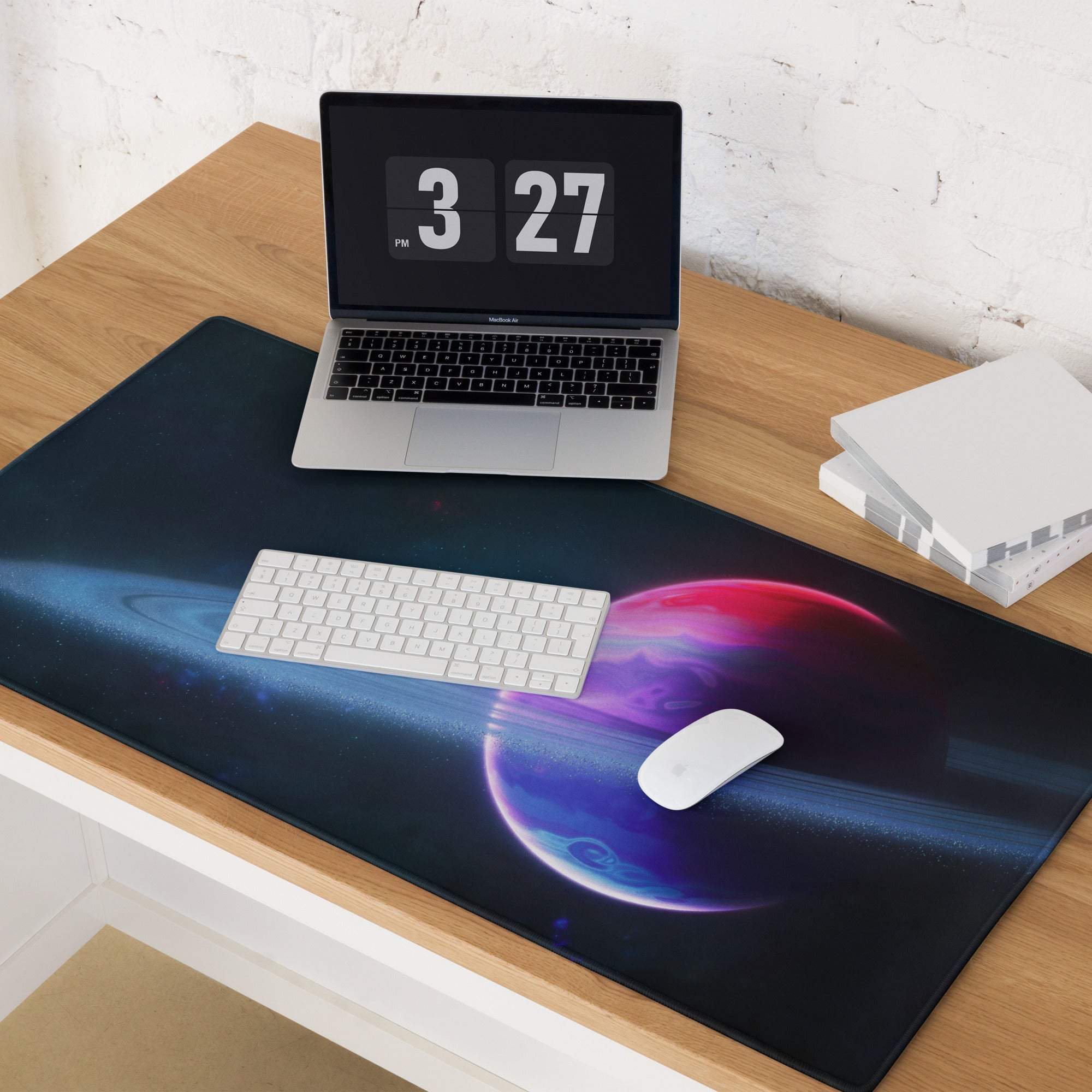 Cosmic Galaxy large gaming mouse pad with nebulae design and non-slip base