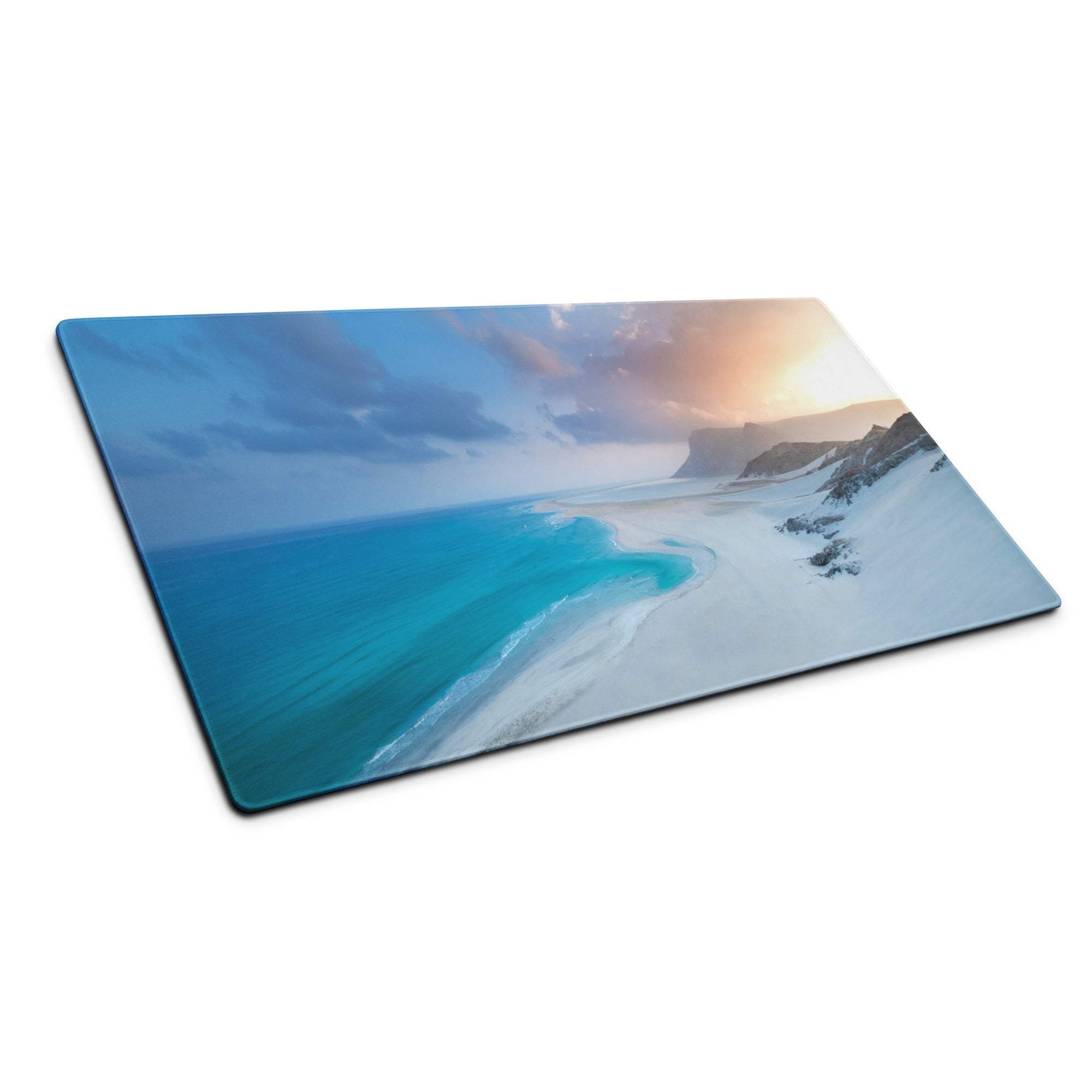 Coastal ocean blue sunset serenity glass cutting board with turquoise waters