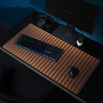 Brown and black striped Copper Stripe gaming mouse pad desk mat