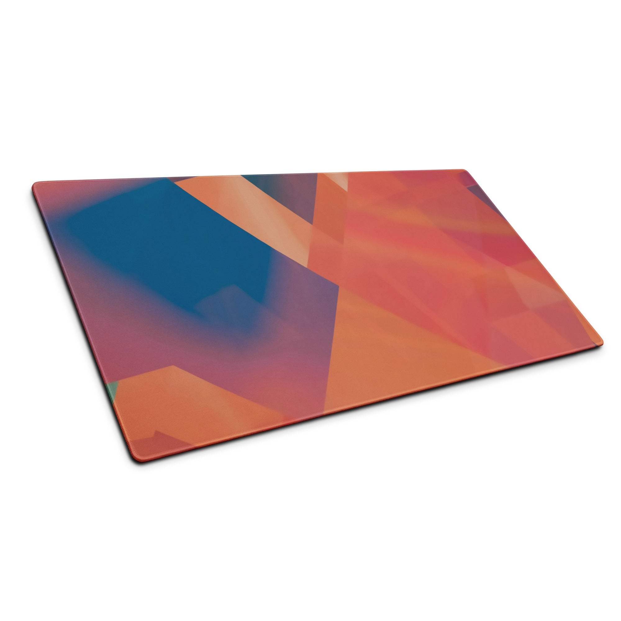 Geometric abstract colorful gaming mouse pad with glass cutting board design
