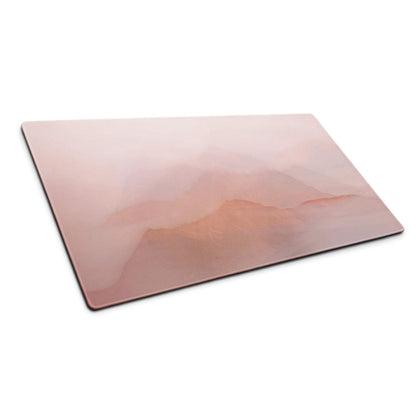 Pastel pink mountain landscape glass cutting board, large non-slip