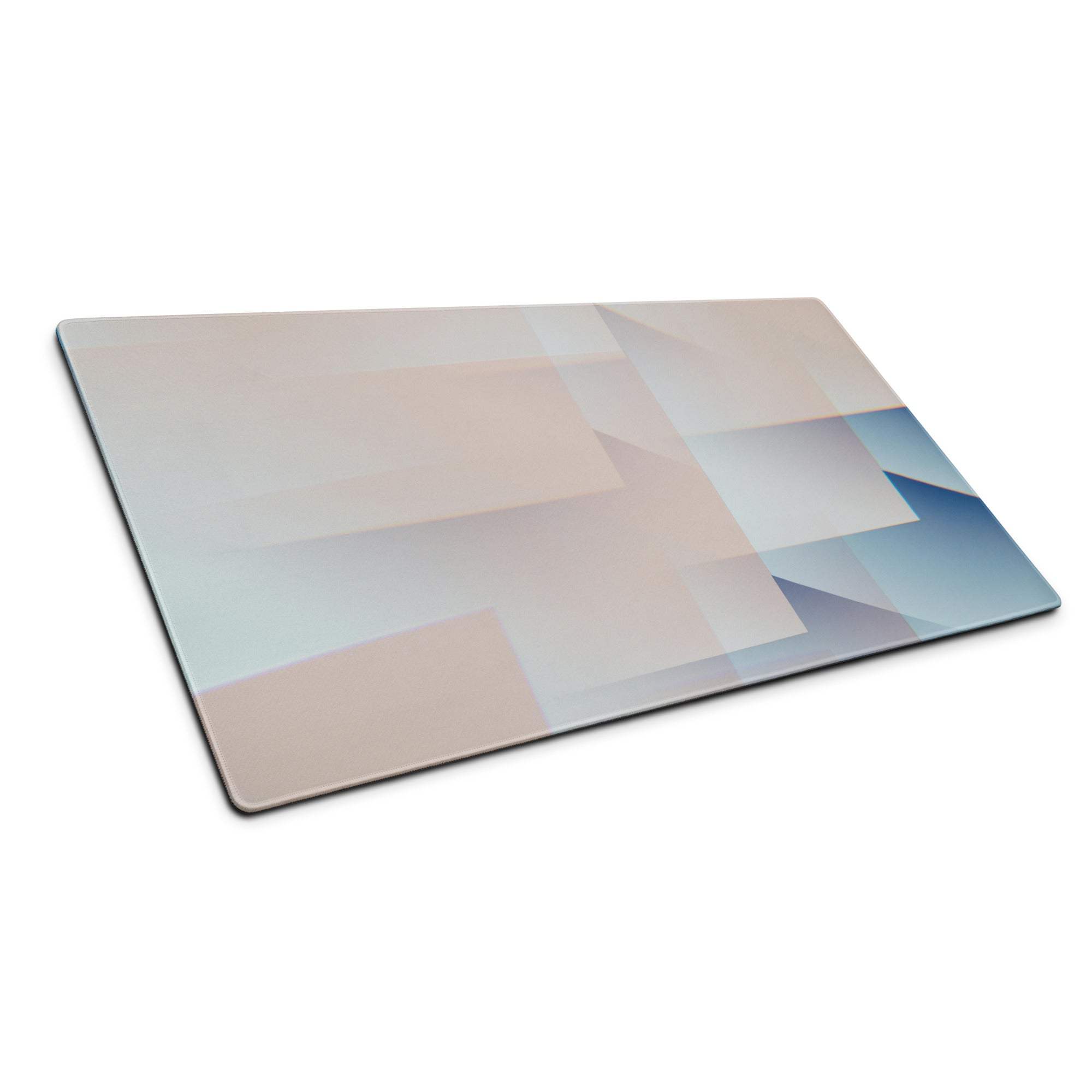 Pastel geometric glass cutting board mouse pad with non-slip backing