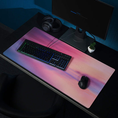 Pastel Sunset large gaming mouse pad with pink-to-lavender gradient clouds