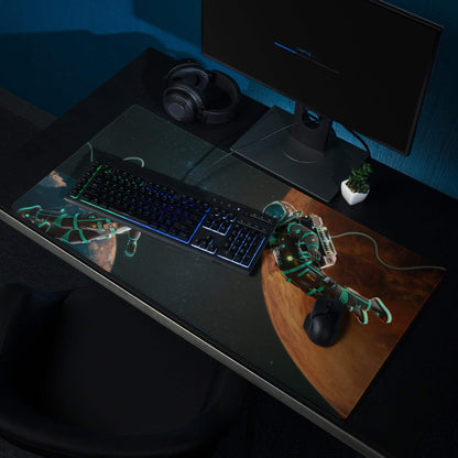 Space Astronaut Adventure large gaming mouse pad with astronaut design