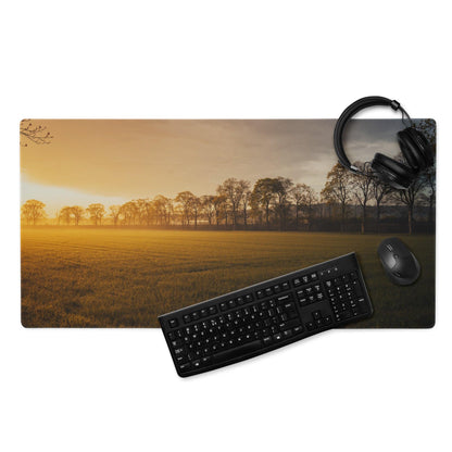 Golden Hour Sunrise Landscape Gaming Mouse Pad with Non-Slip Base