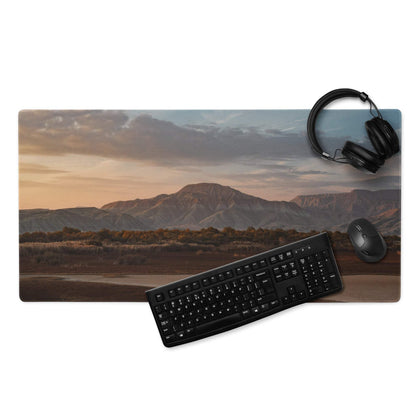 Sunset mountain landscape extra large gaming mouse pad with non-slip base