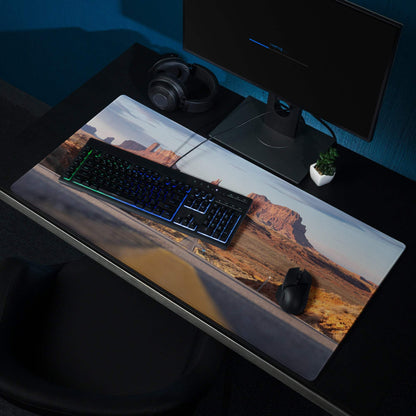 Desert Sunset Monument Valley red rock gaming mousepad, large non-slip