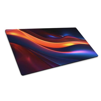Vibrant abstract wave glossy rectangular cutting board