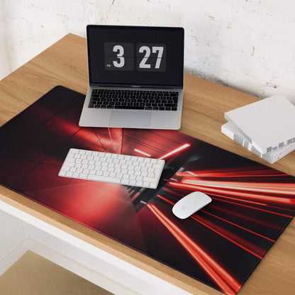 Red black light streak Sleek Tunnel neon gaming mousepad