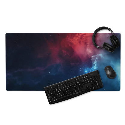 Cosmic Nebula gaming mouse pad with vibrant nebula design and non-slip base