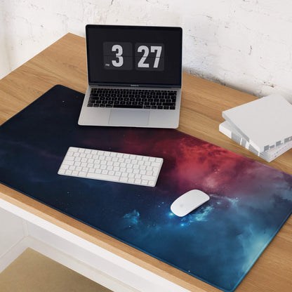 Cosmic Nebula gaming mouse pad with vibrant nebula design and non-slip base