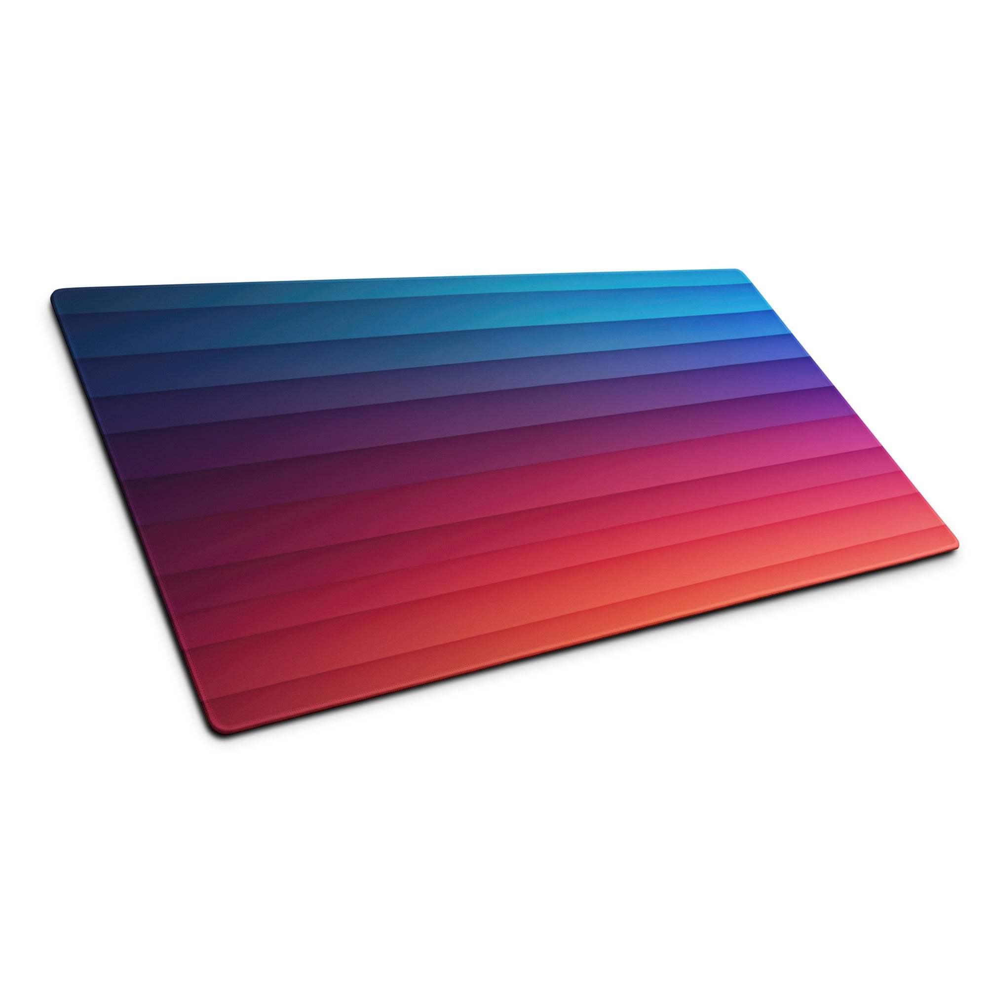 Professional gradient rainbow gaming mouse pad with large size and non-slip base