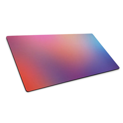 Premium large gradient sunset glow gaming mouse pad with non-slip base
