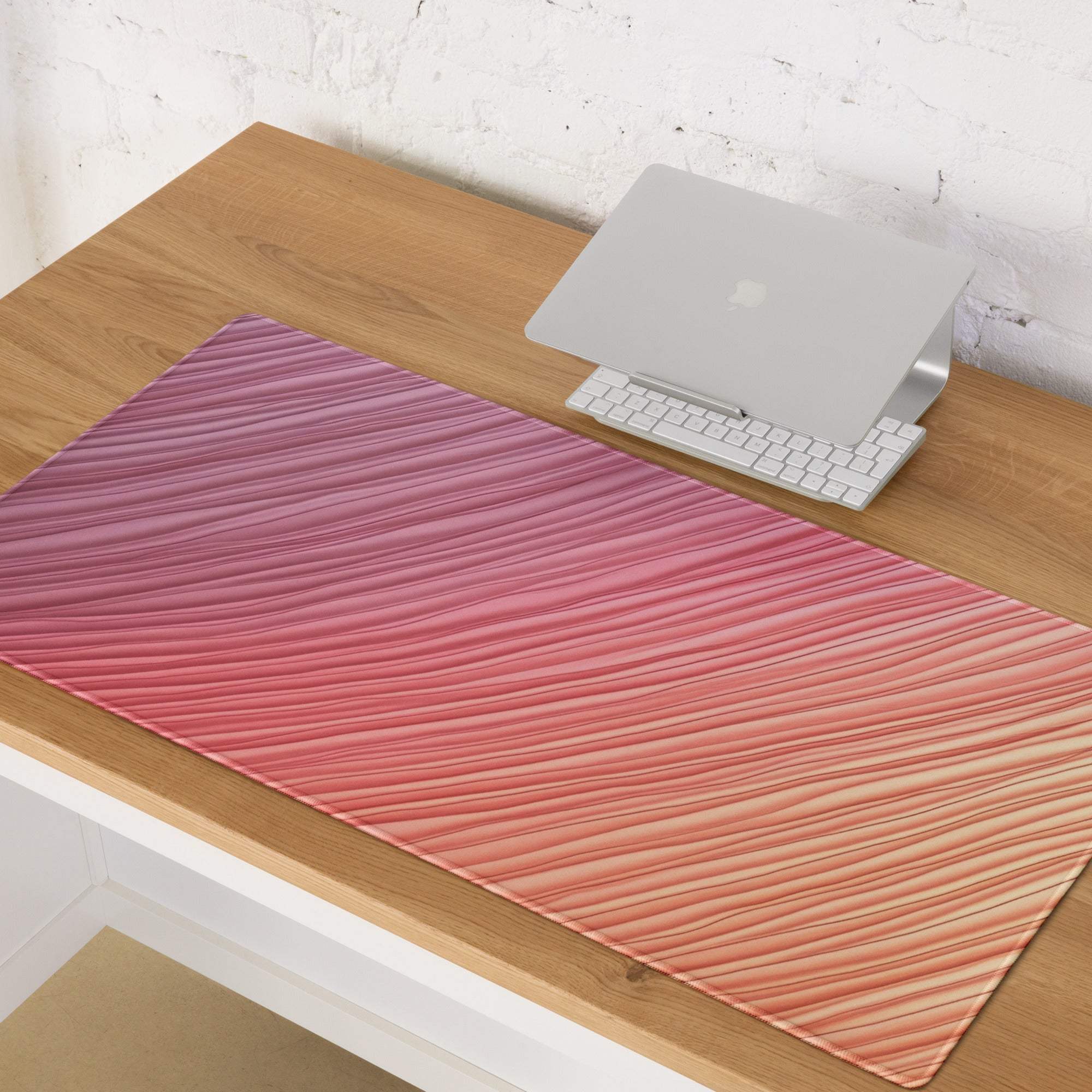 Lux Gradient Pink gaming mouse pad with pink-to-purple gradient, ridges, non-slip backing
