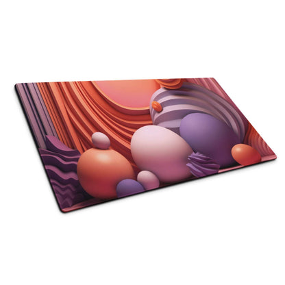 Dreamy abstract spheres glass cutting board in sunset pink purple palette