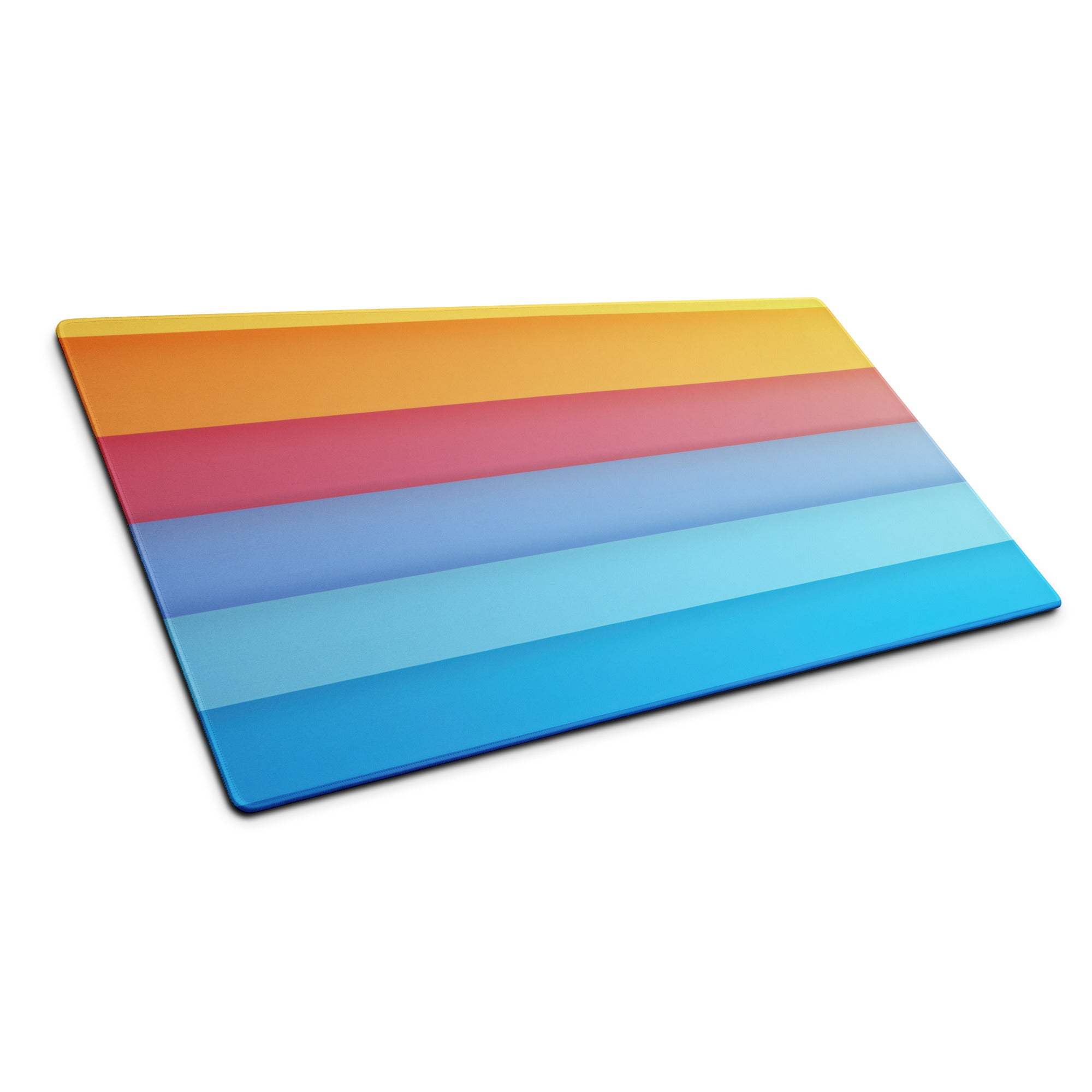 Large rainbow gradient glass cutting board with rounded edges