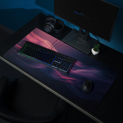 Premium large non-slip Nebula pink purple wave gaming mouse pad