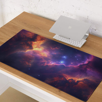 Cosmic Nebula ultra large gaming mouse pad with non-slip base