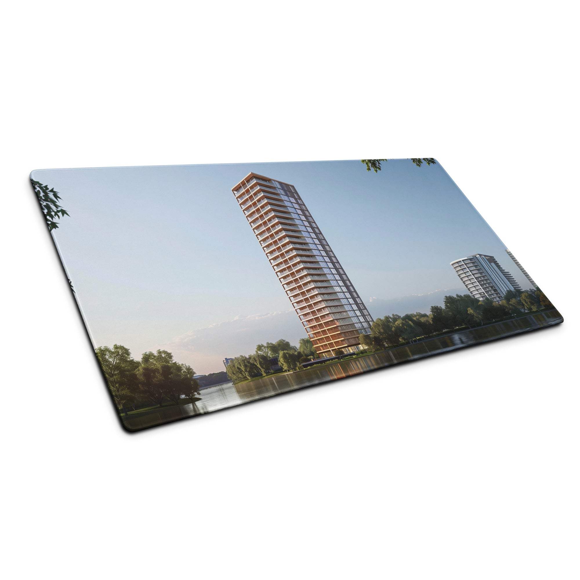 Modern high-rise lakeside mouse pad with non-slip base stitching
