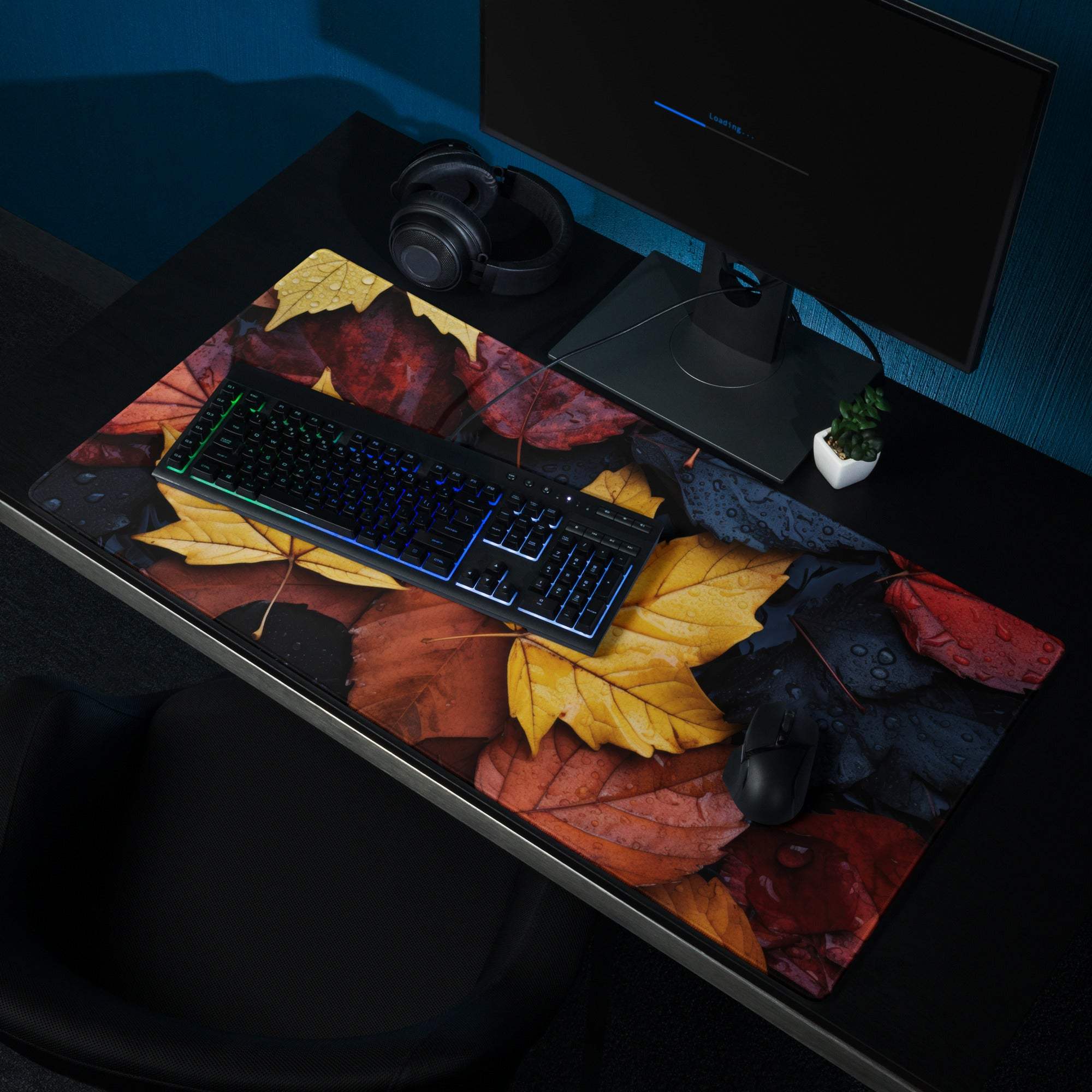 Vibrant autumn leaves ultra thick non-slip extra large gaming mouse pad
