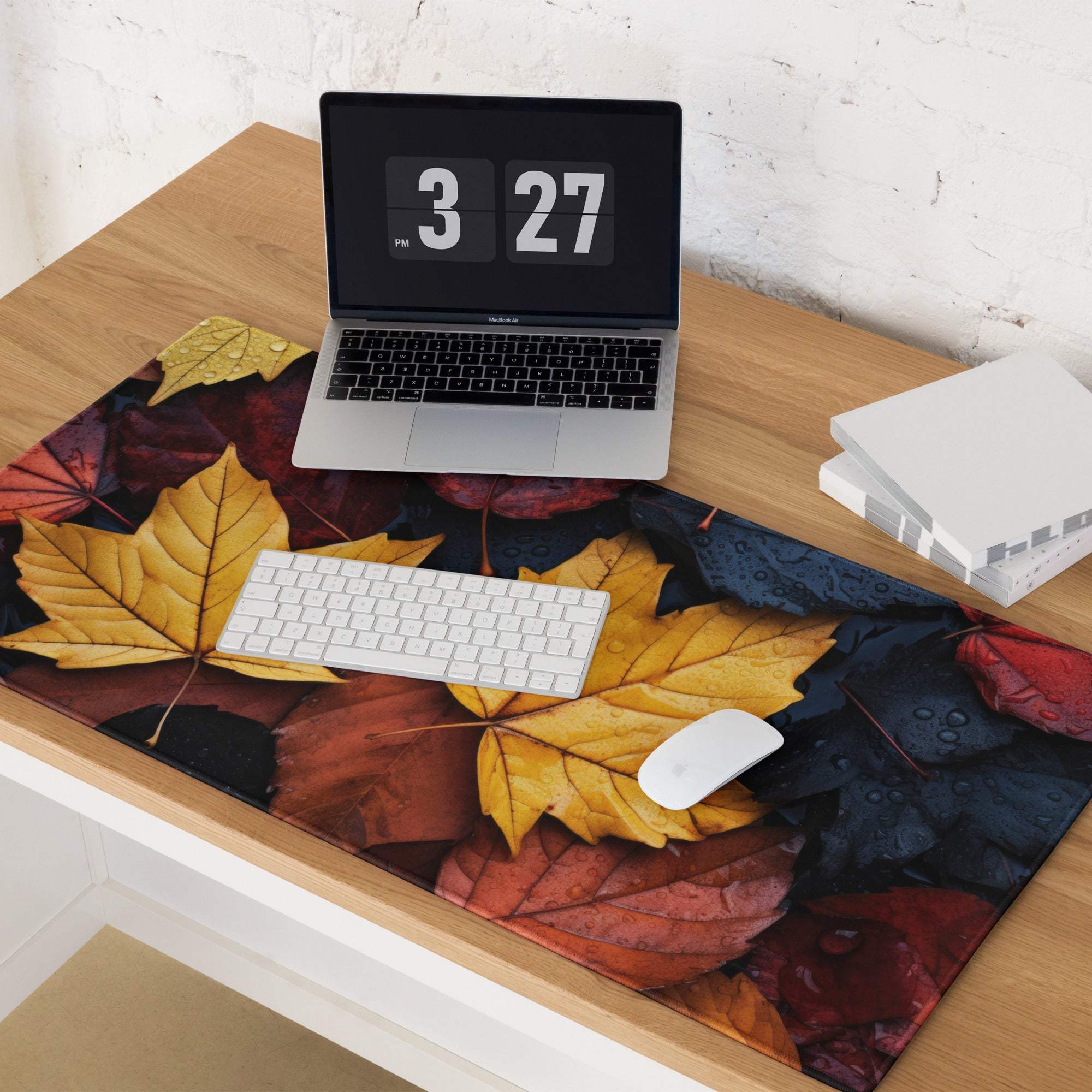 Vibrant autumn leaves ultra thick non-slip extra large gaming mouse pad