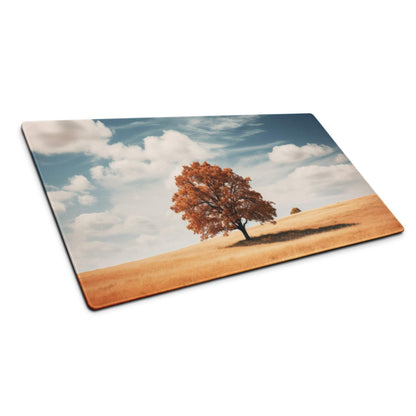 Calm autumn tree with orange leaves mouse pad non-slip base