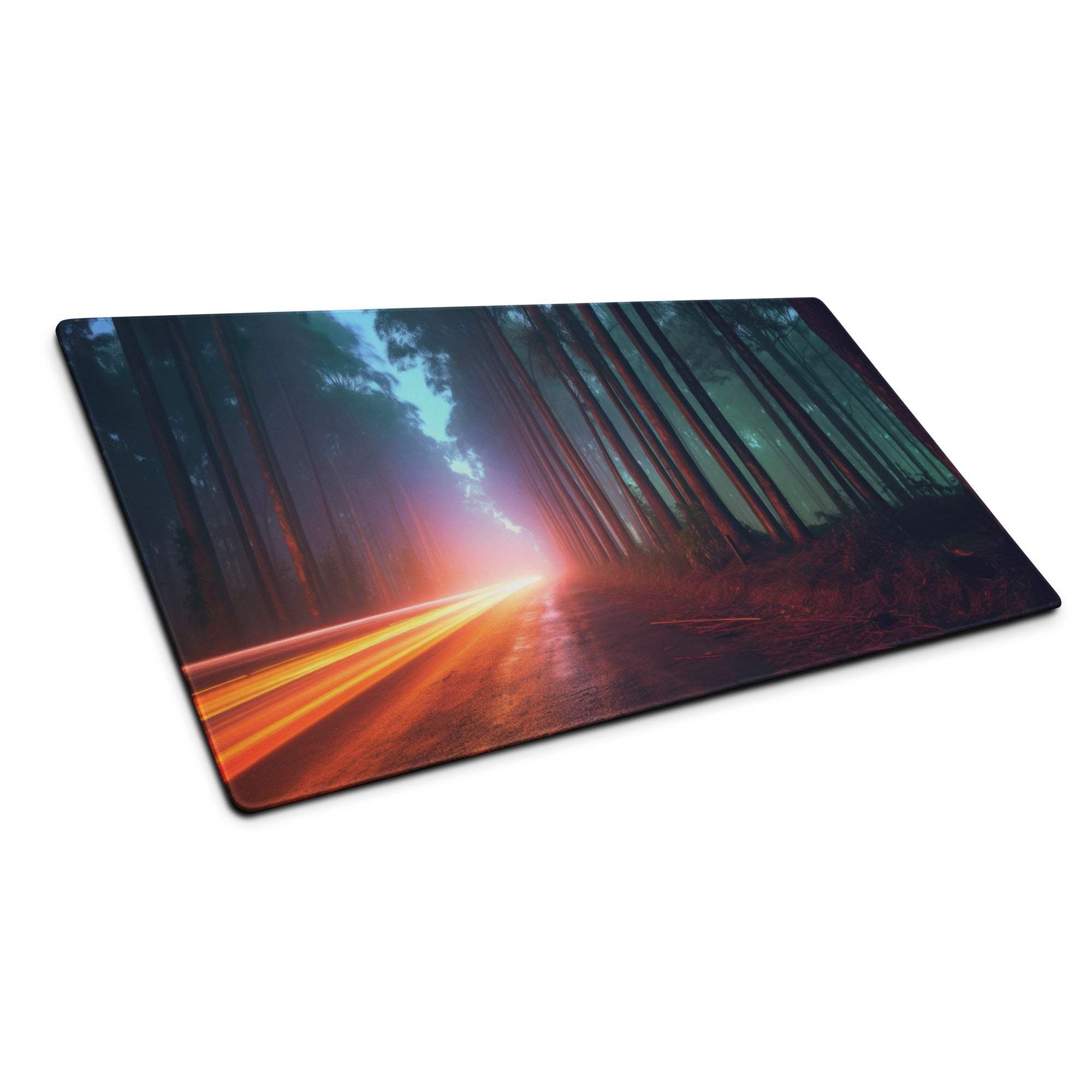 Neon Forest Road rectangular cutting board with vivid print