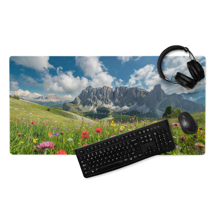 Epic Majestic large gaming mousepad with vivid meadow landscape print