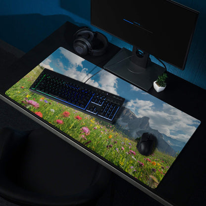 Epic Majestic large gaming mousepad with vivid meadow landscape