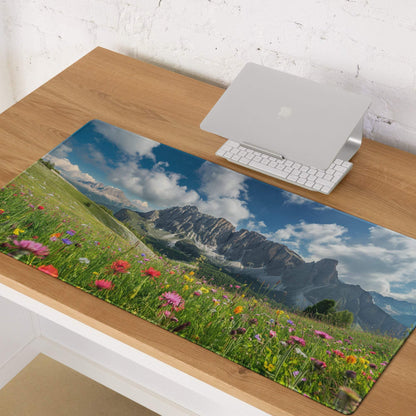 Epic Majestic large gaming mouse pad with vibrant meadow landscape