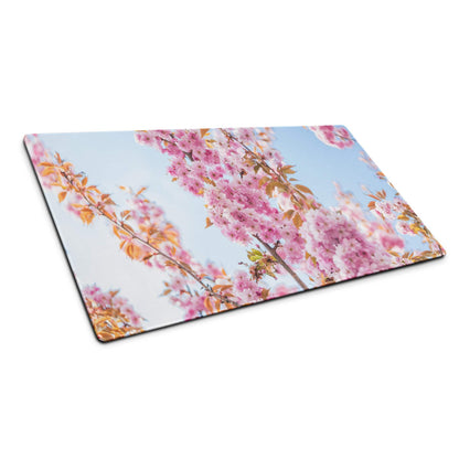Floral pink cherry blossom extra large gaming mouse pad