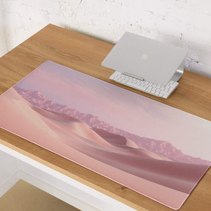 Pastel desert dunes pink gradient gaming mousepad large non-slip
