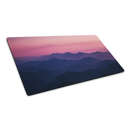 Twilight Mountain Range rectangular glass cutting board with dusk landscape